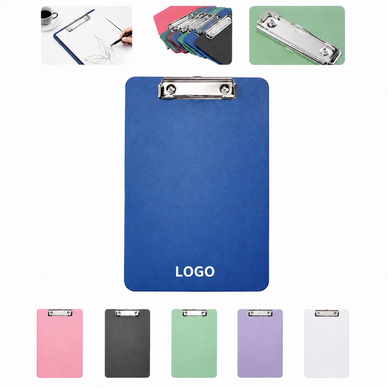Aluminum A4 Presentation Clipboard with Low-Profile Tension Clip