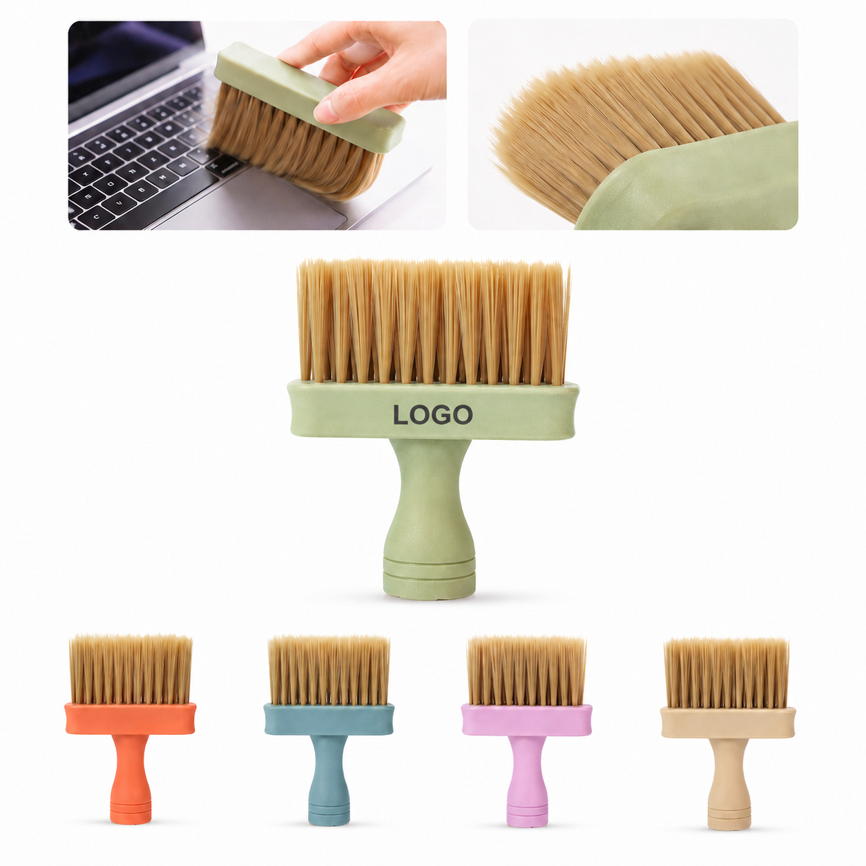 Dense Fiber Multi-Surface Professional Grooming and Tech Cleaning Brush