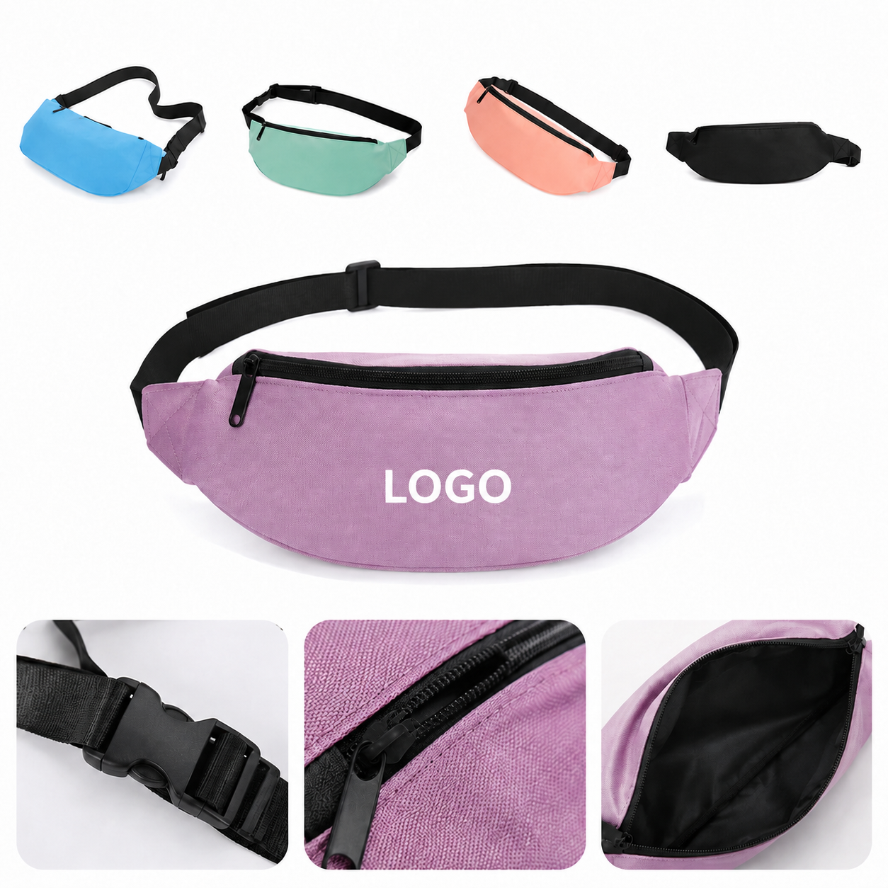 Rugged Canvas Waist Pack with Adjustable Strap