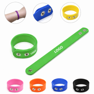 Vibrant Adjustable Silicone Wristband with Secure Snap Closures