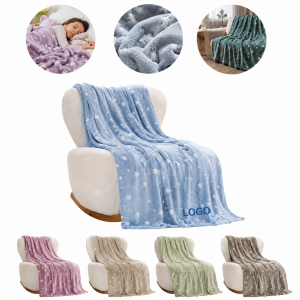 Shimmering Star Pattern Microfiber Flannel Throw