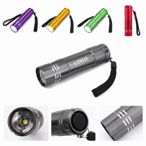 Portable Aluminum LED Flashlight with Carrying Lanyard