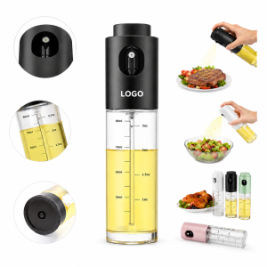 Transparent Glass Oil Mister with Precision Spray Head