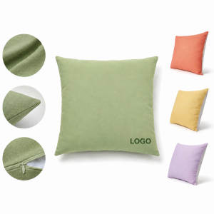Square Plush Polyester Cushion Case Set - Multi-Color Selection